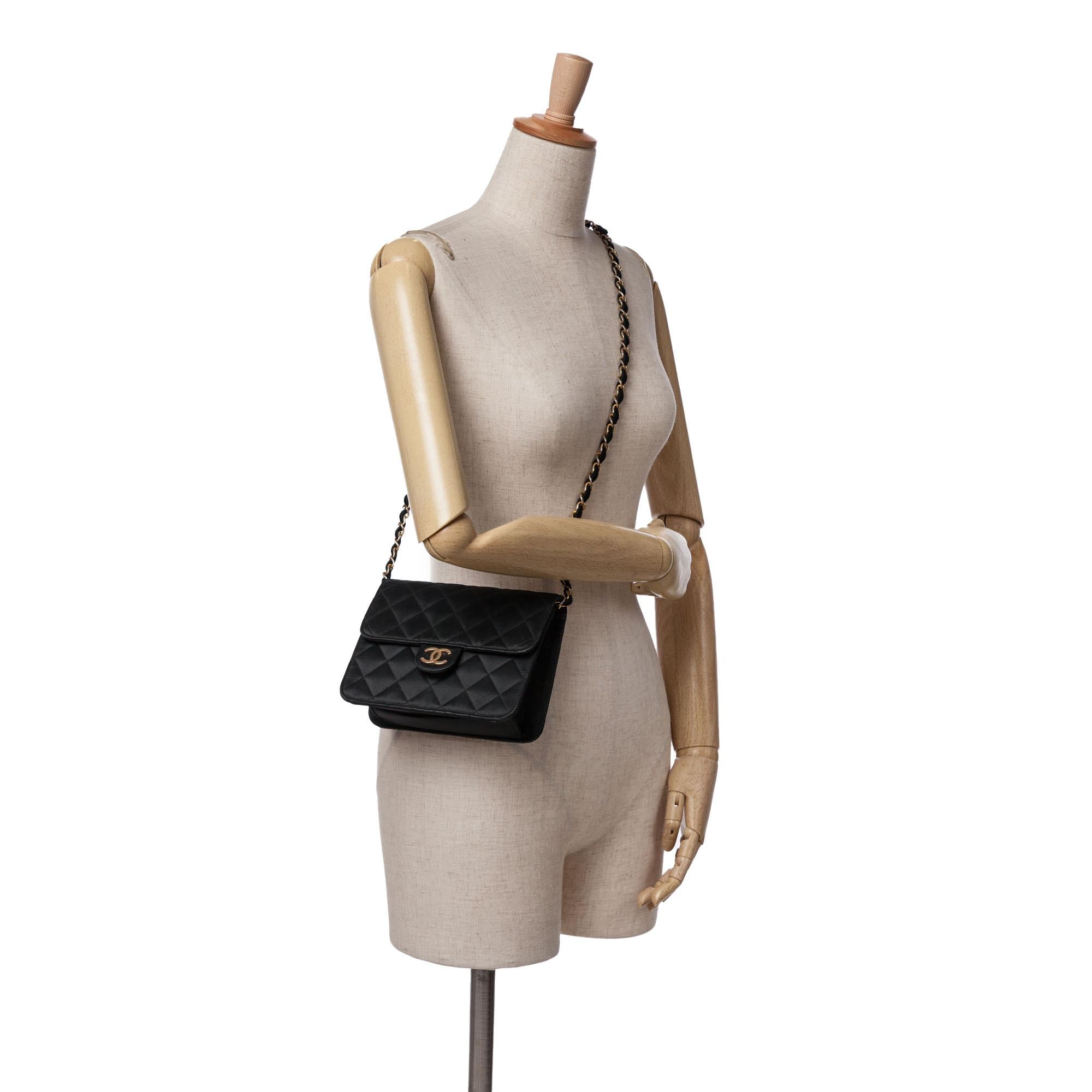 Chanel Mini Square Classic Satin Single Flap