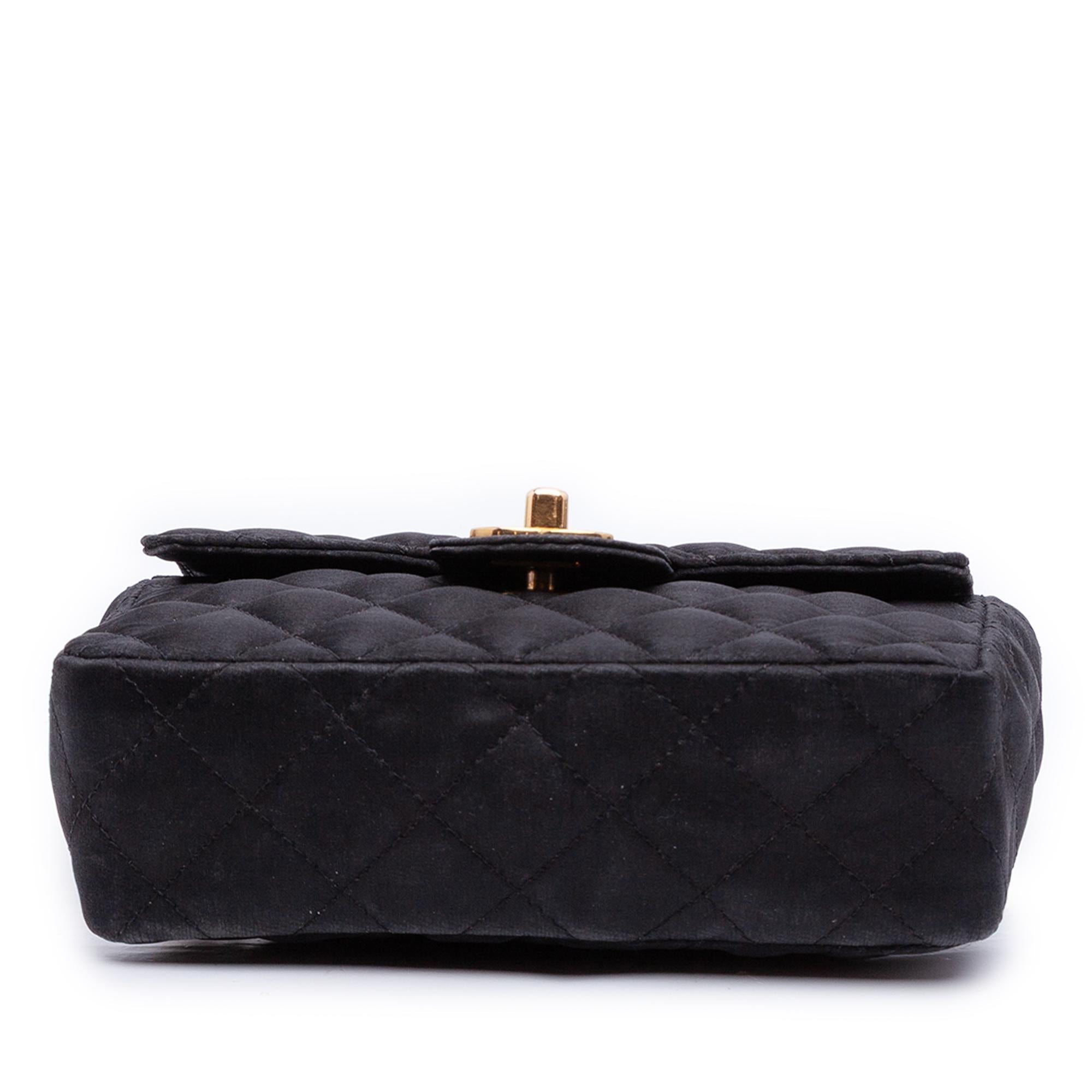 Chanel Mini Square Classic Satin Single Flap