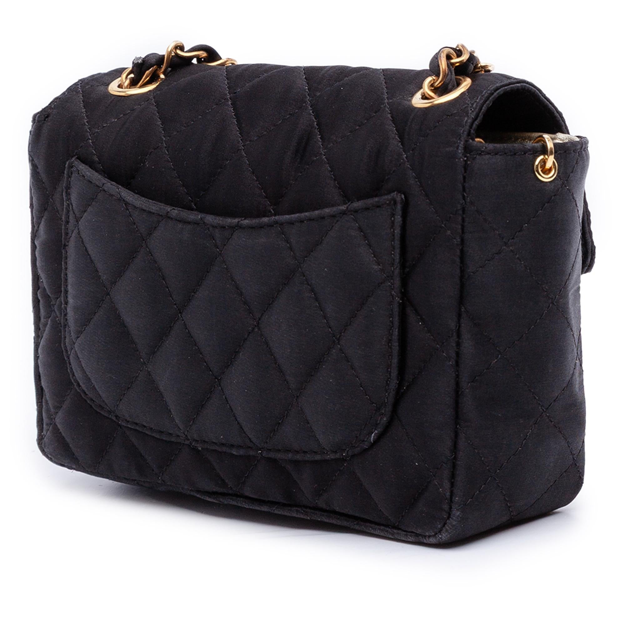 Chanel Mini Square Classic Satin Single Flap
