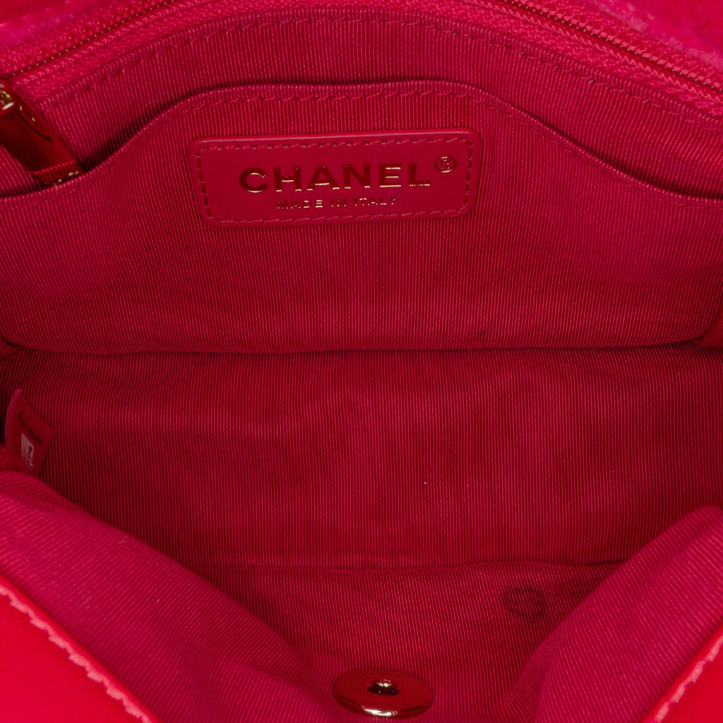 Chanel Mini Square Classic Velvet Pearl Crush Single Flap