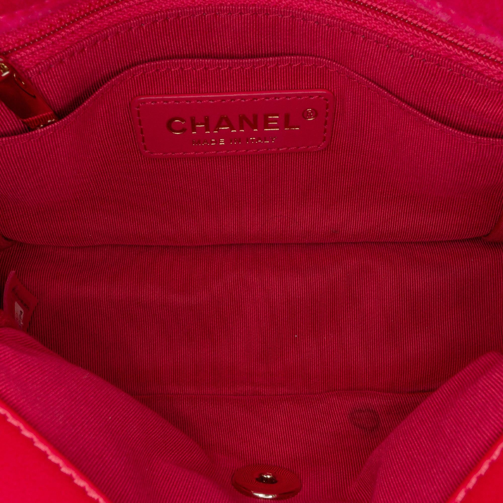 Chanel Mini Square Classic Velvet Pearl Crush Single Flap