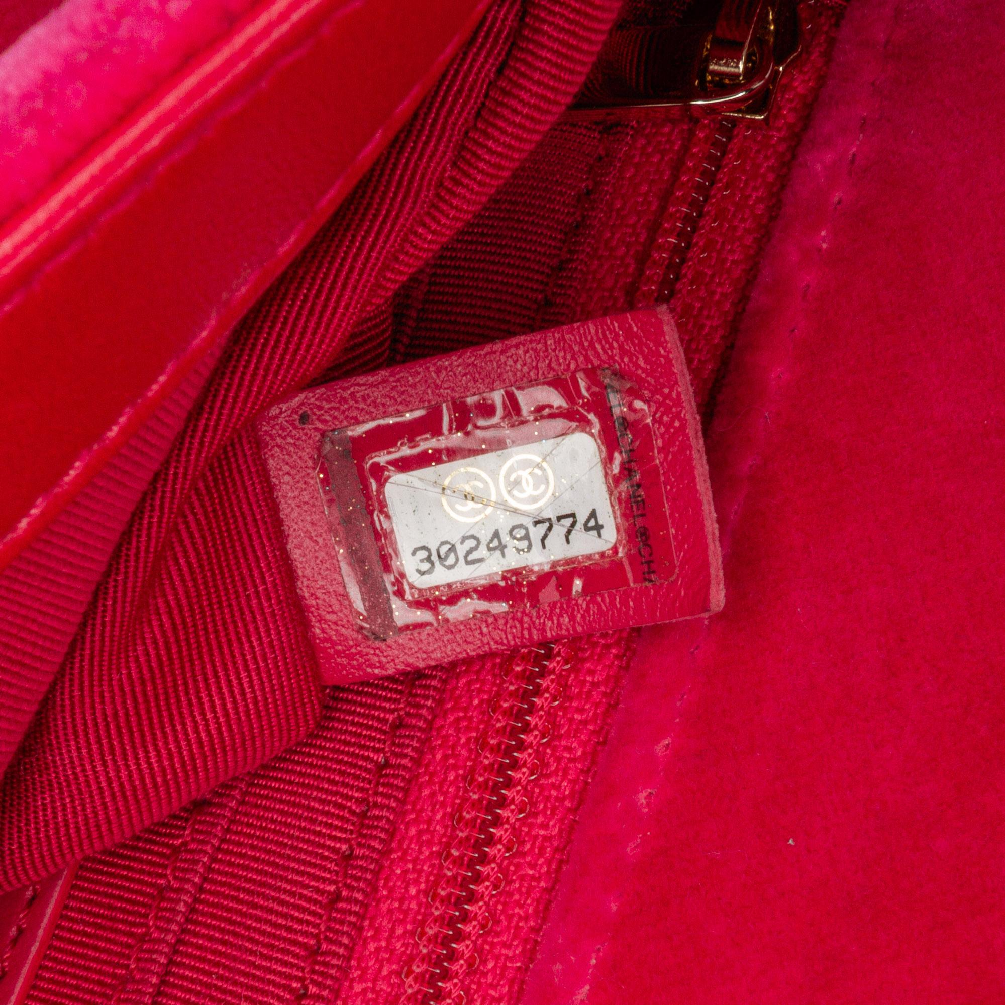 Chanel Mini Square Classic Velvet Pearl Crush Single Flap