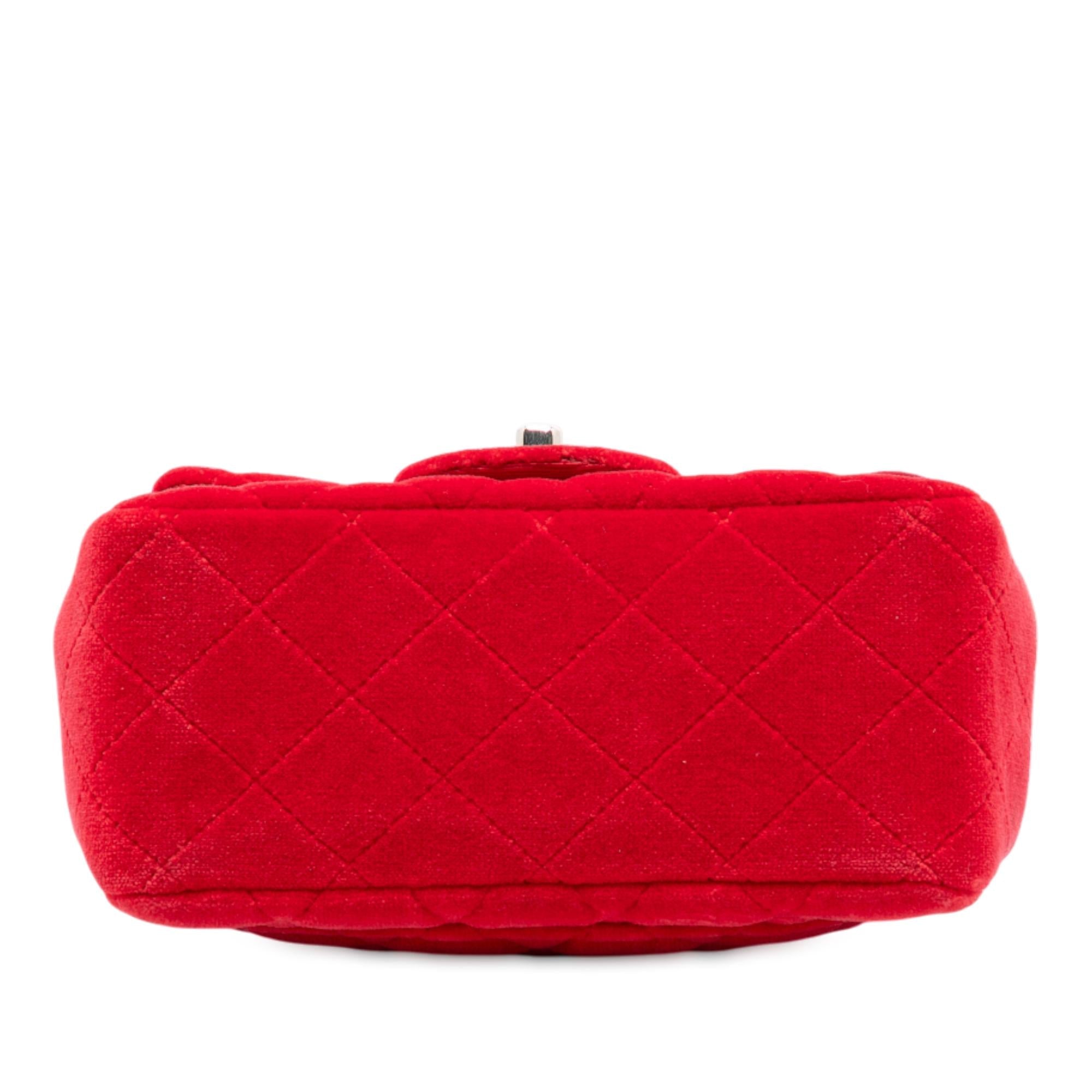 Chanel Mini Square Classic Velvet Single Flap