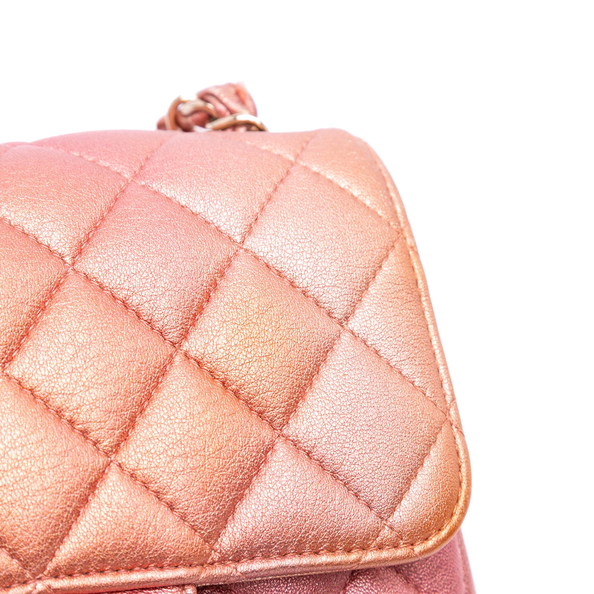 Chanel Mini Square Iridescent Calfskin Flap