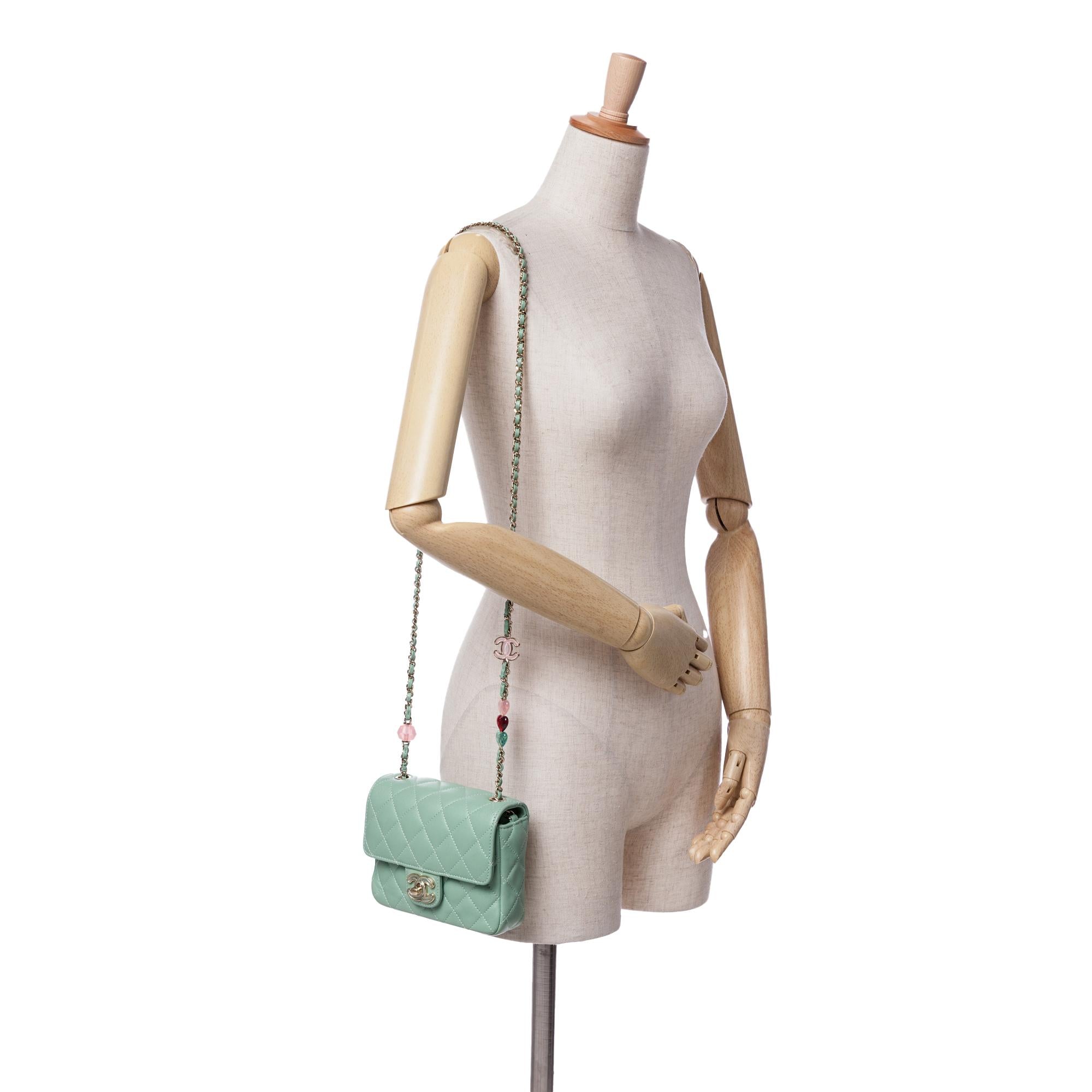 Chanel Mini Square Lambskin Candy Hearts Flap (SHG-1Ku7iU)
