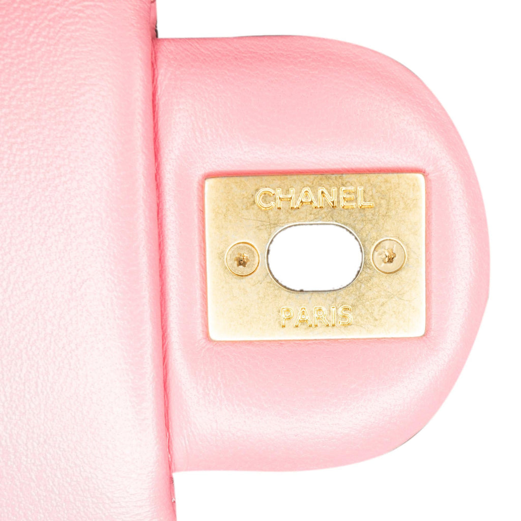Chanel Mini Square Lambskin Pearl Samba Flap