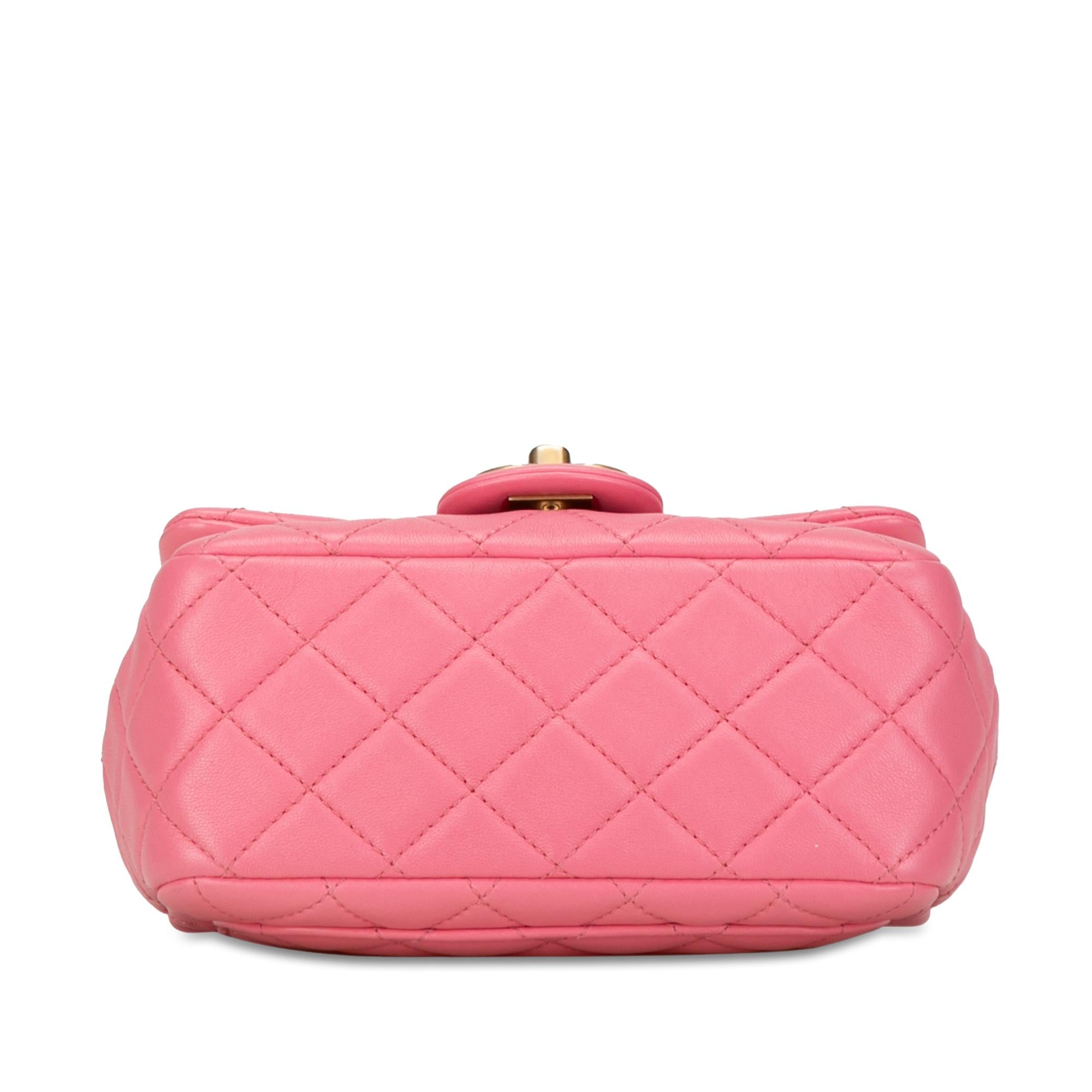 Chanel Mini Square Lambskin Pearl Samba Flap