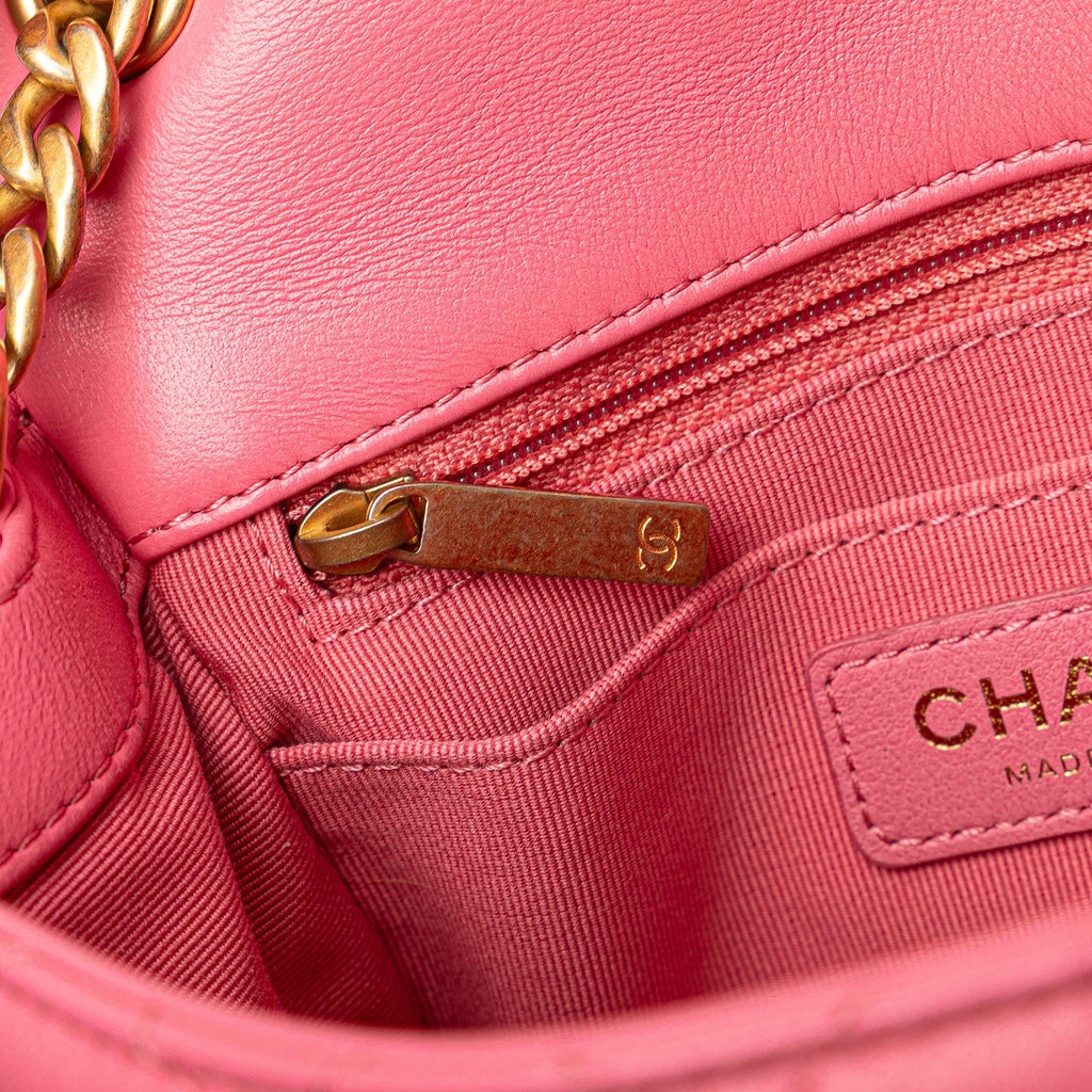 Chanel Mini Square Lambskin Pearl Samba Flap
