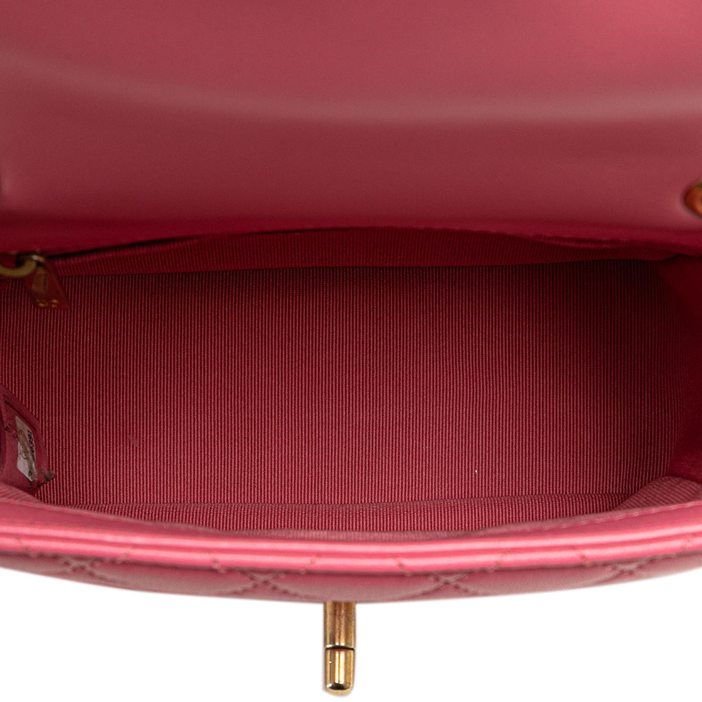 Chanel Mini Square Lambskin Pearl Samba Flap