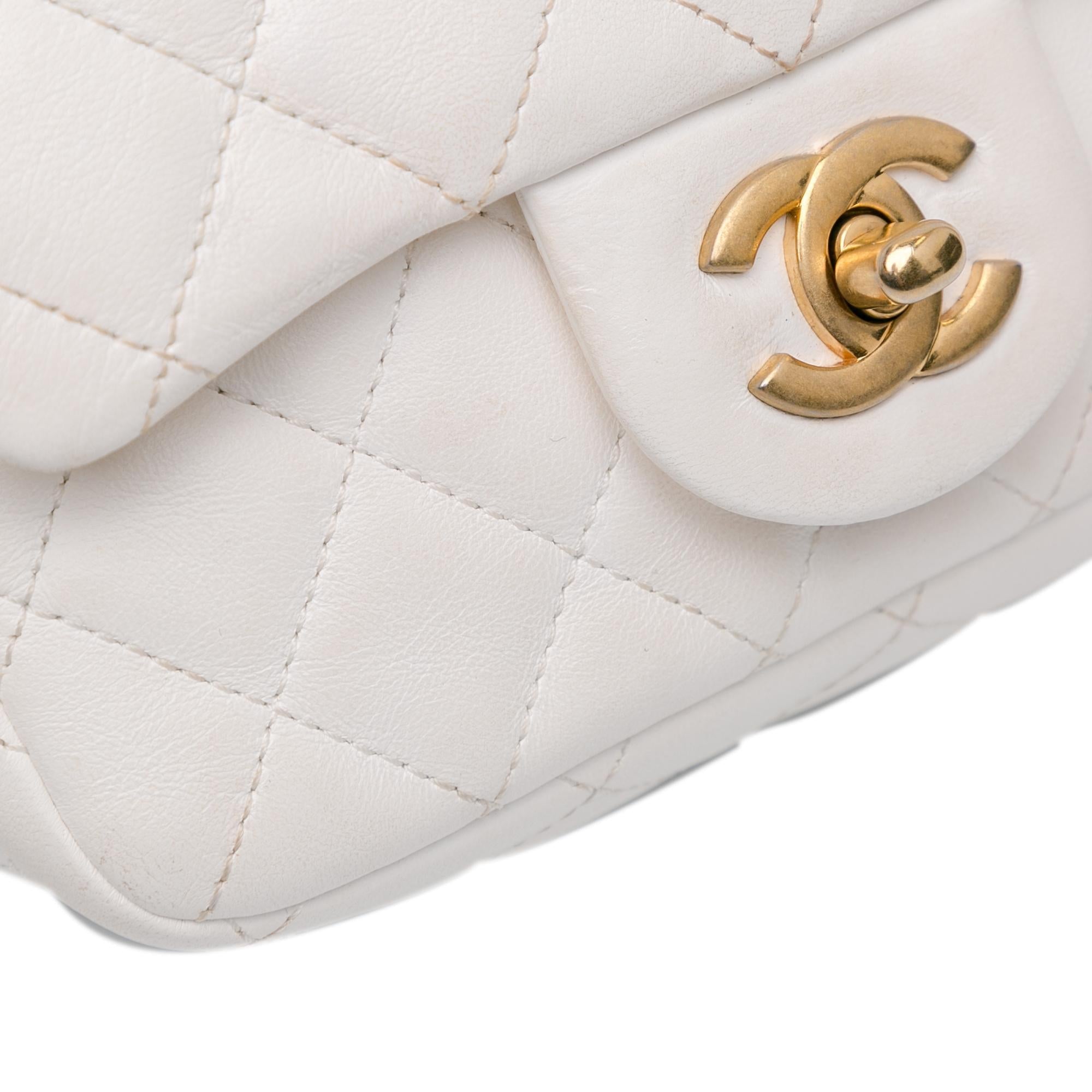 Chanel Mini Square Lambskin Romance Single Flap (SHG-cLMyQW)