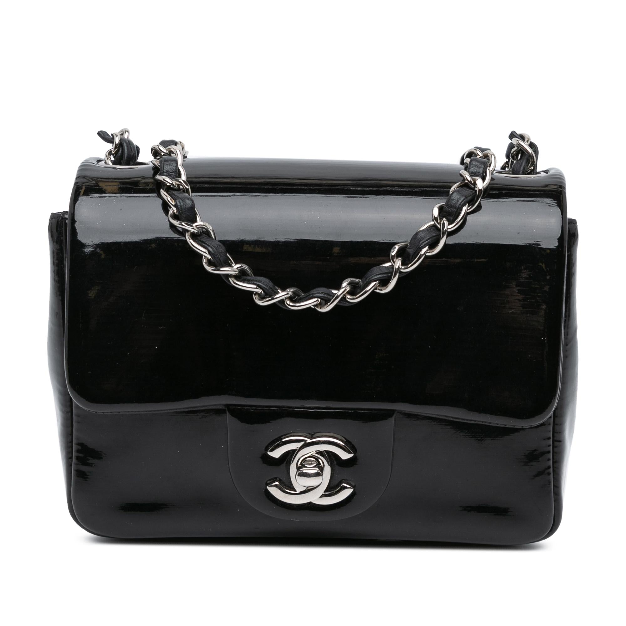 Chanel Mini Square Patent Single Flap