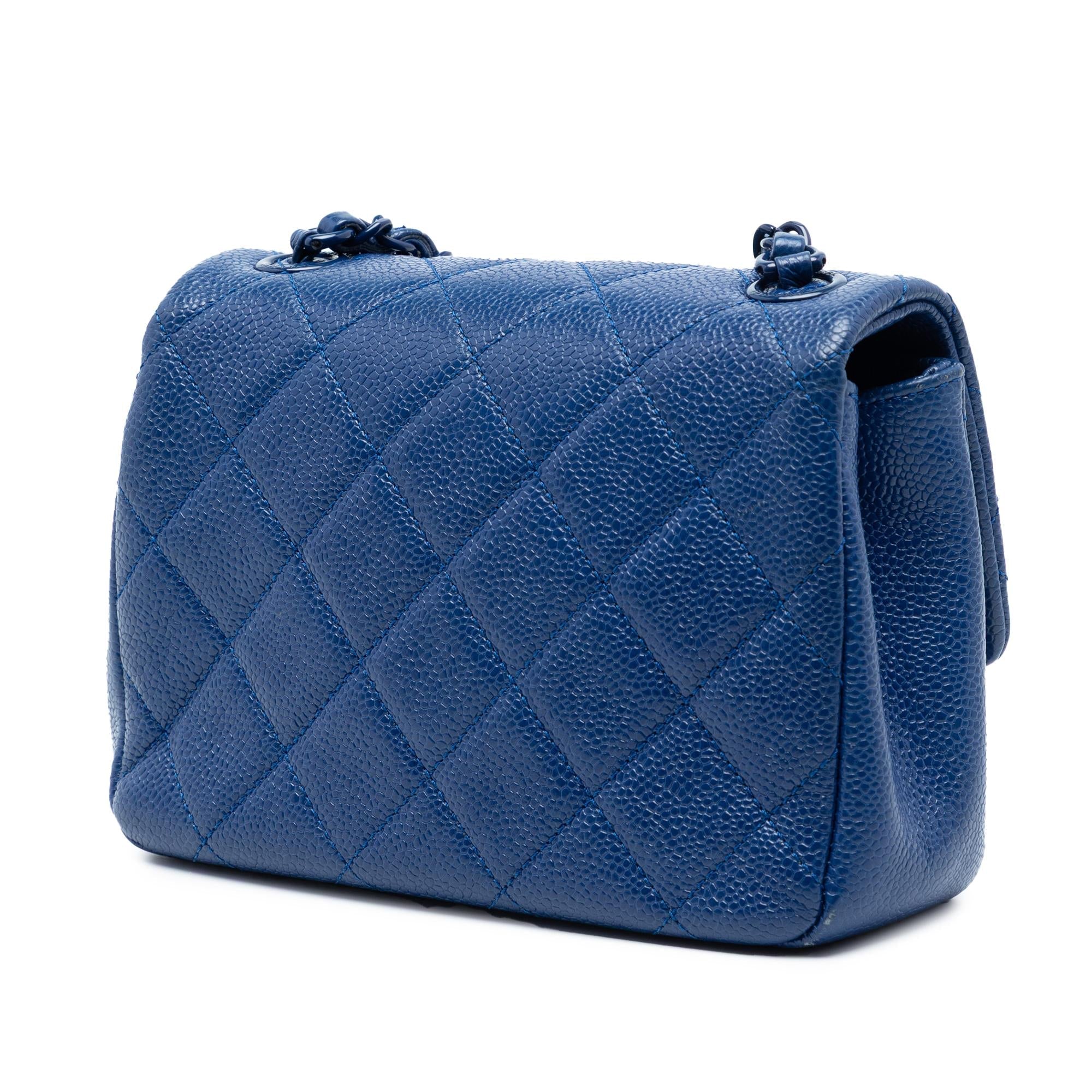 Chanel Mini Square Quilted Caviar CC Incognito Single Flap