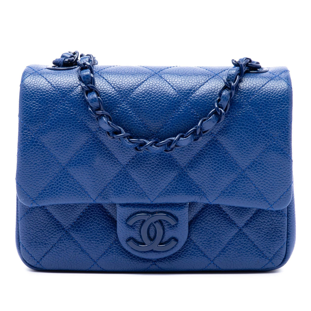 Chanel Mini Square Quilted Caviar CC Incognito Single Flap