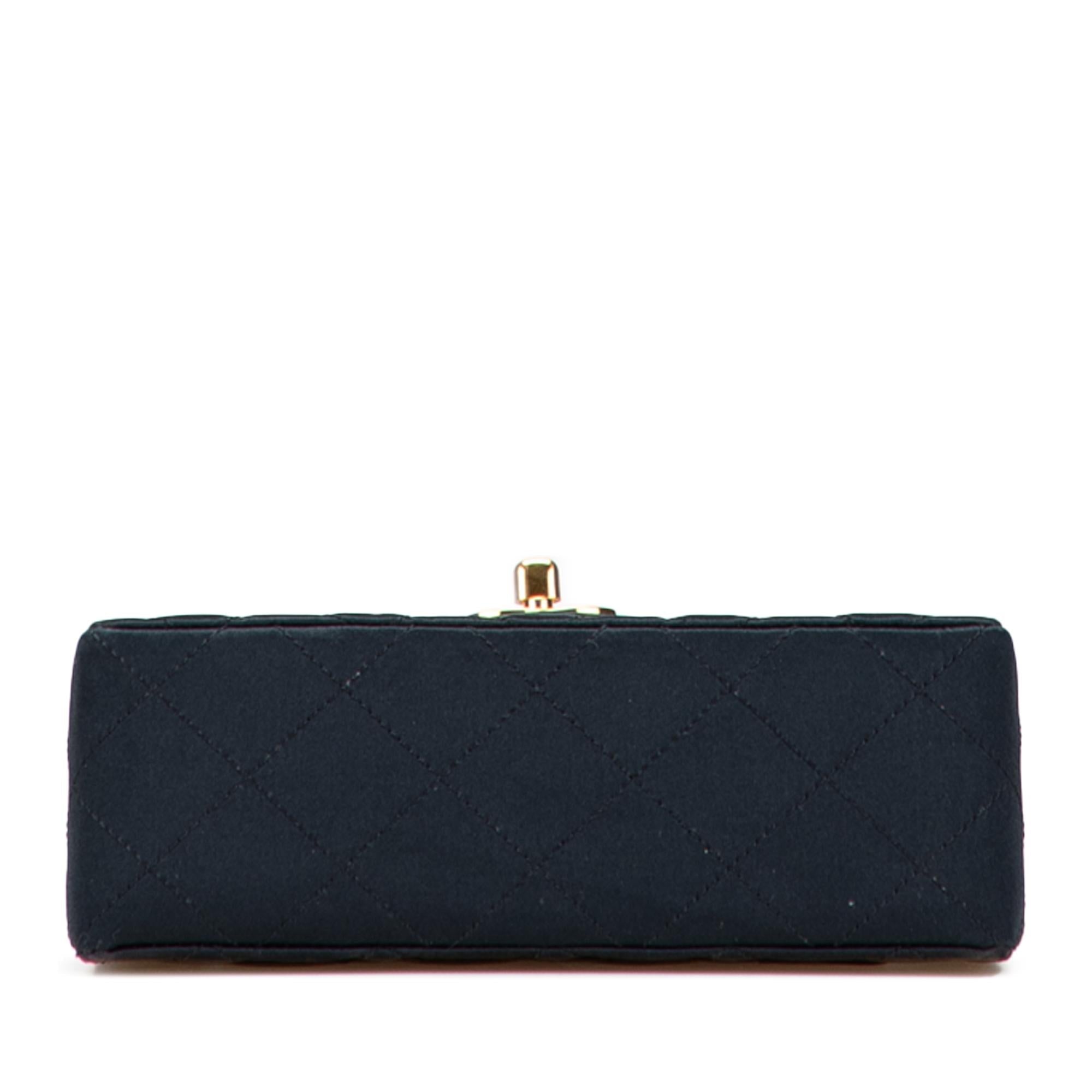 Chanel Mini Square Quilted Satin Single Flap