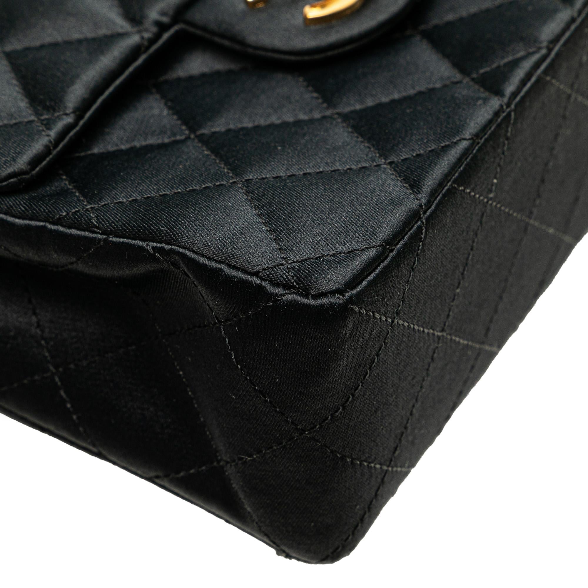 Chanel Mini Square Quilted Satin Single Flap