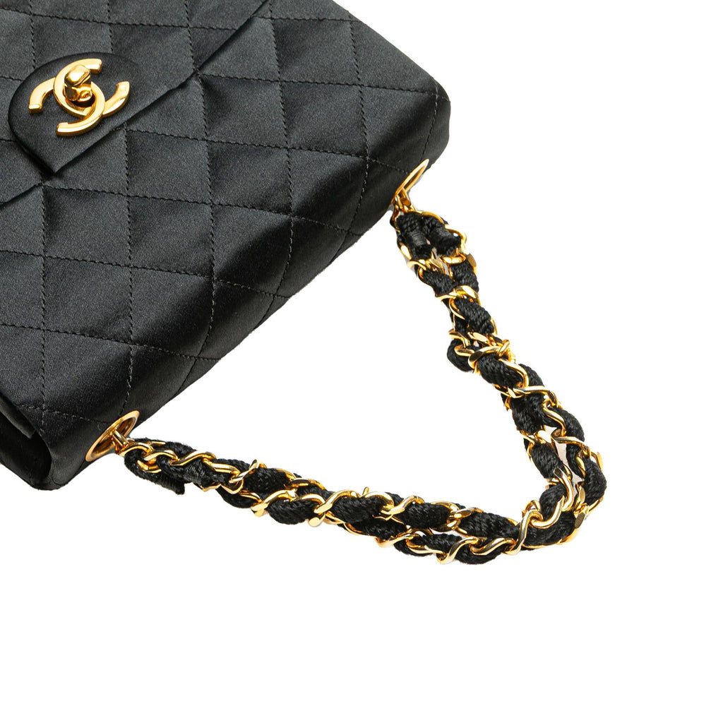 Chanel Mini Square Quilted Satin Single Flap
