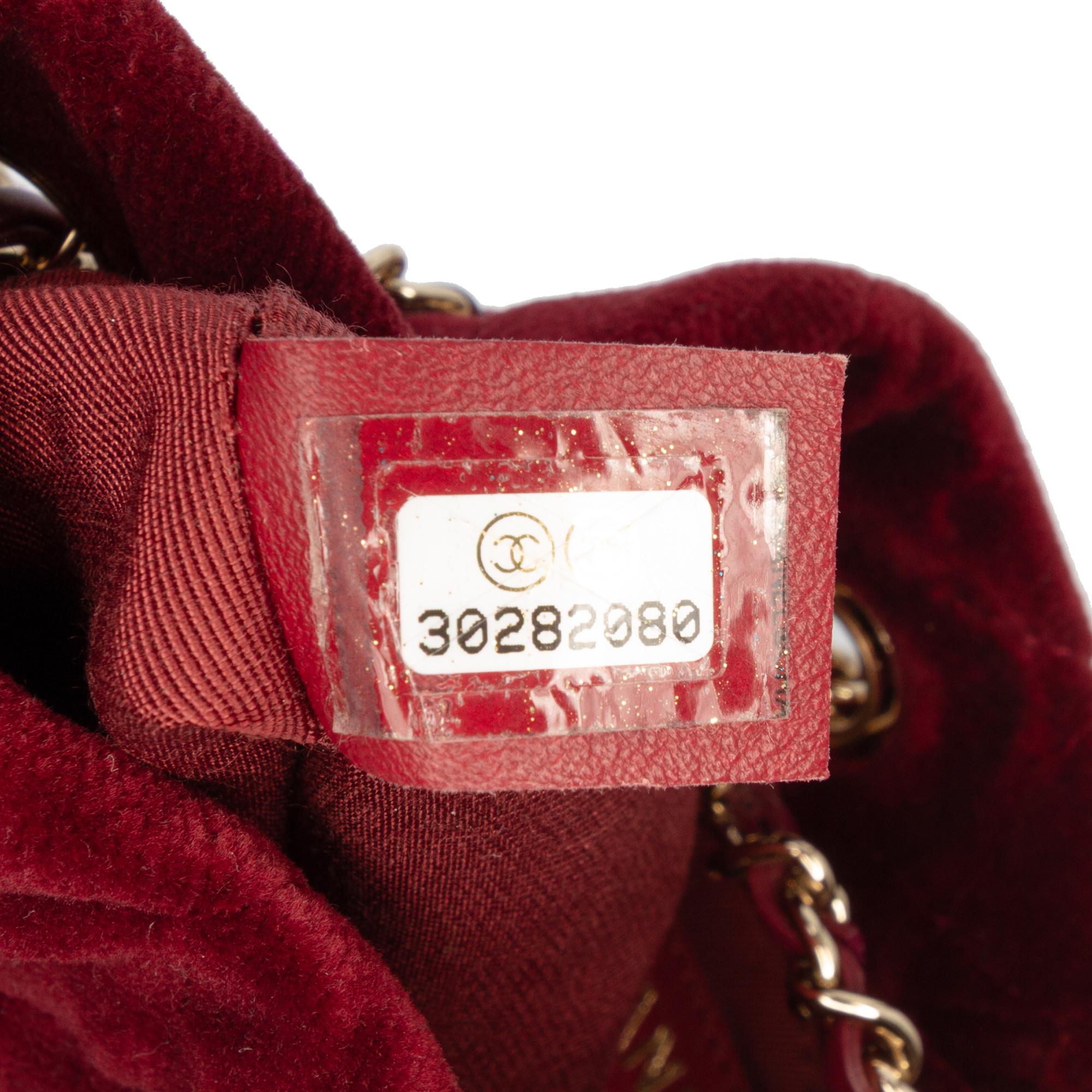 Chanel Mini Velvet Crystal Pearl Crush Bucket Bag