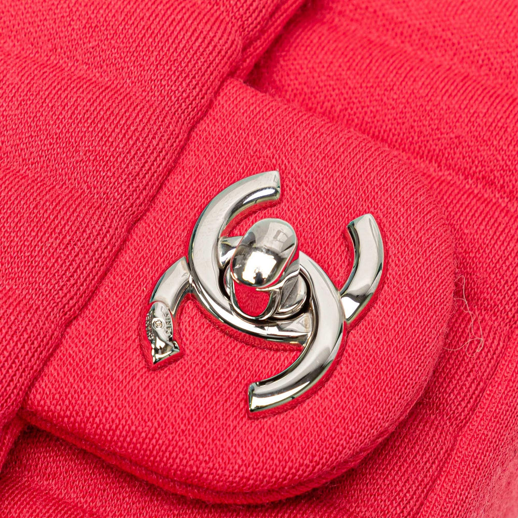 Chanel Mini Vertical Quilted Jersey Single Flap