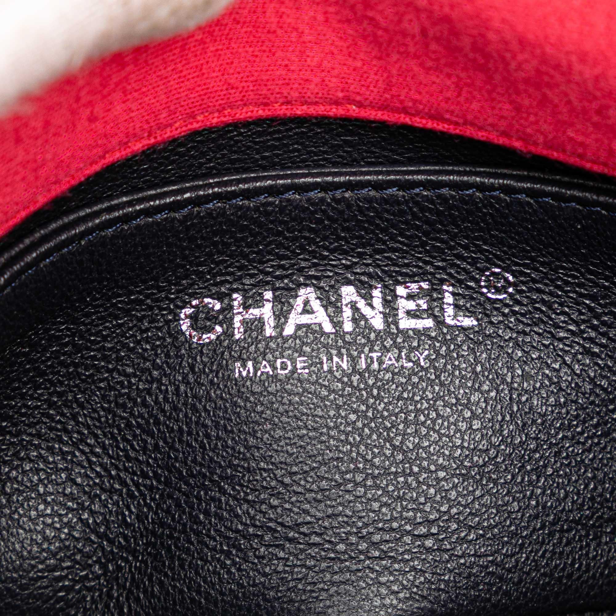 Chanel Mini Vertical Quilted Jersey Single Flap