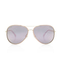 Chanel Mirrored Leather Chain Pilot Winter Avaitor Sunglasses