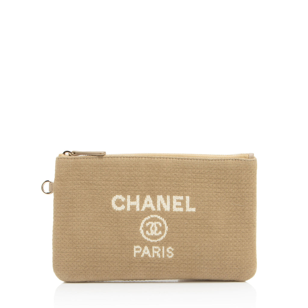 Chanel Mixed Fibers Deauville Pochette