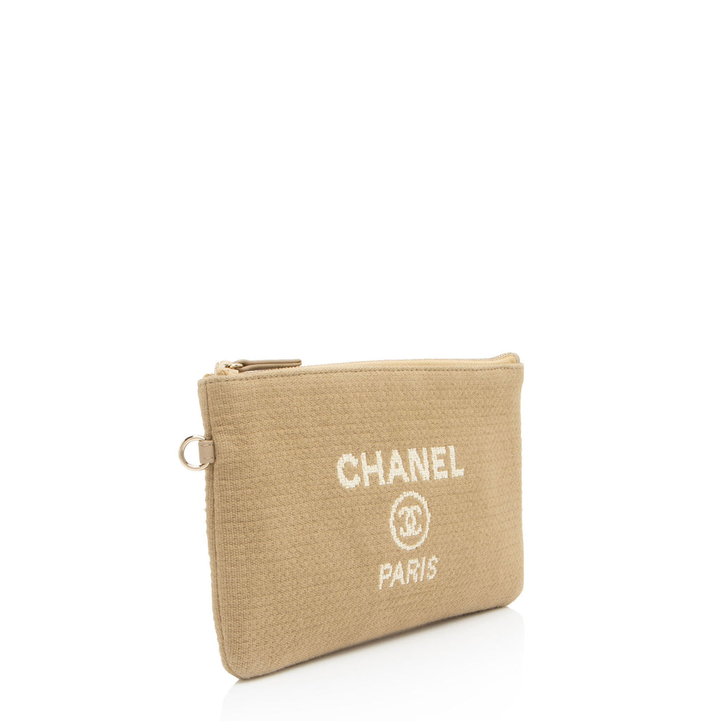 Chanel Mixed Fibers Deauville Pochette
