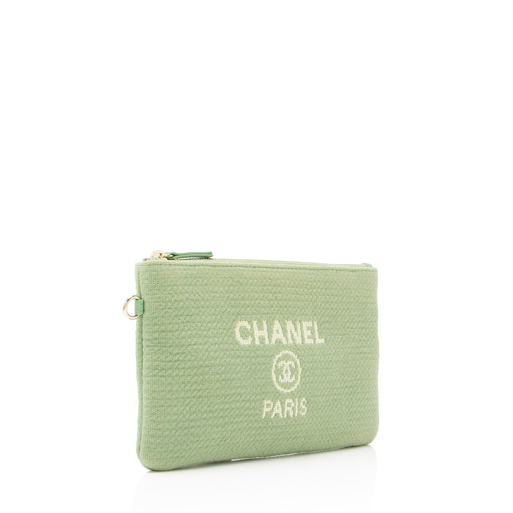 Chanel Mixed Fibers Deauville Pochette