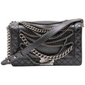 CHANEL 'Multi Chains' Boy Bag in Black Lambskin