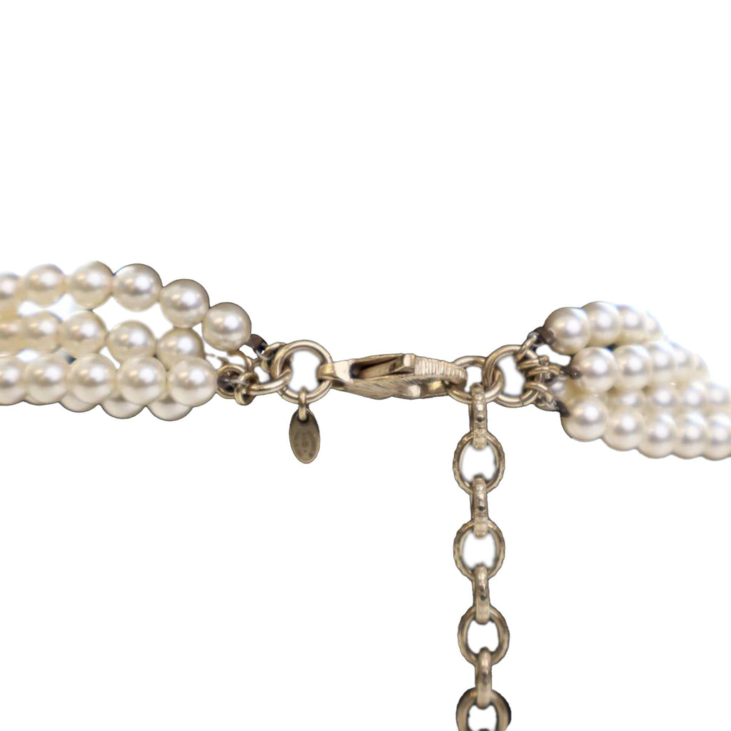 Chanel Multi Strand Knotted Faux Pearl Necklace