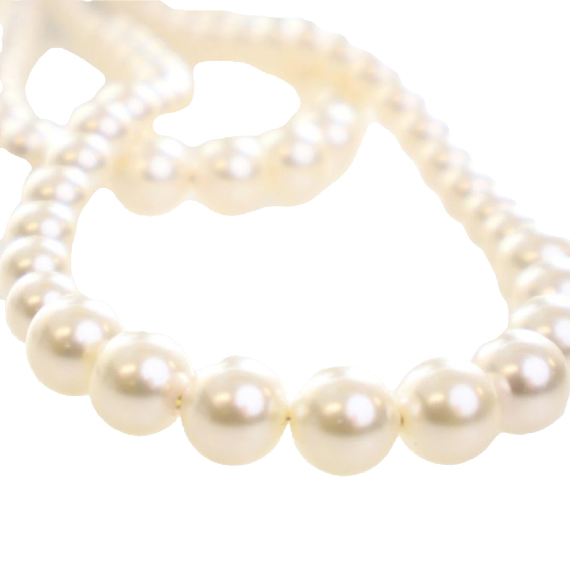 Chanel Multi Strand Knotted Faux Pearl Necklace