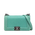 Chanel New Medium Braided Chevron Lambskin Boy Flap
