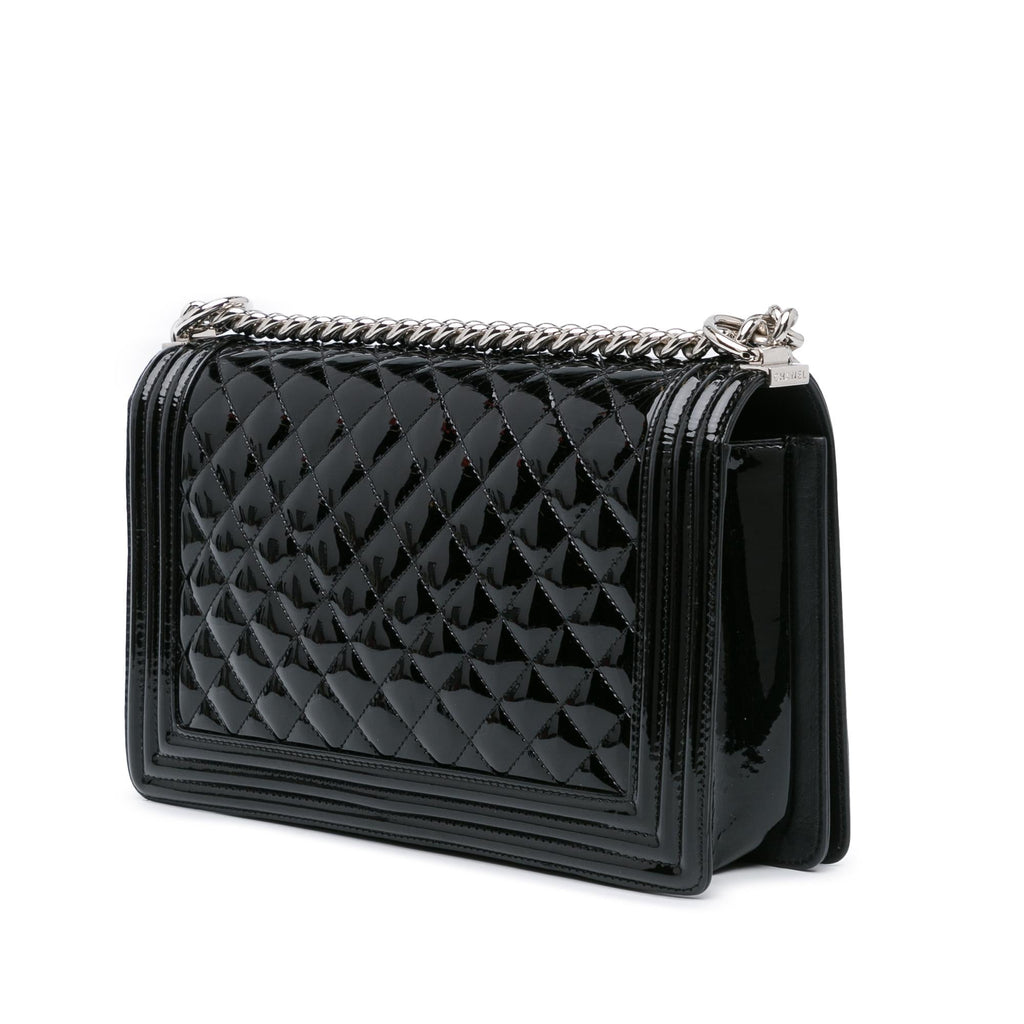 Chanel New Medium Patent Boy Flap (SHG-eFB4ww)