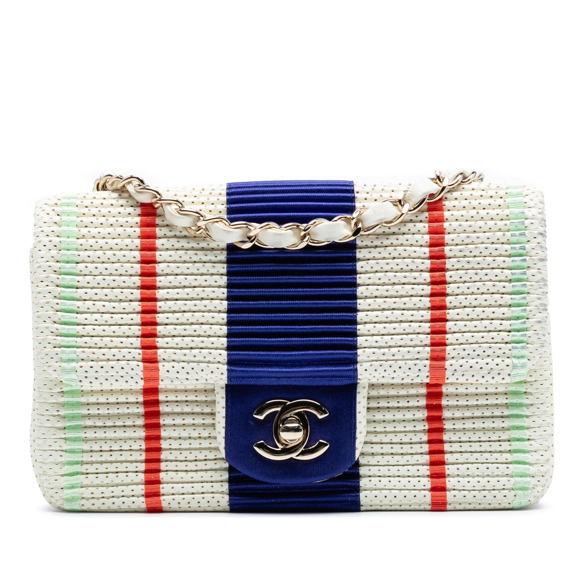 Chanel New Mini Pleated Perforated Lambskin Single Flap