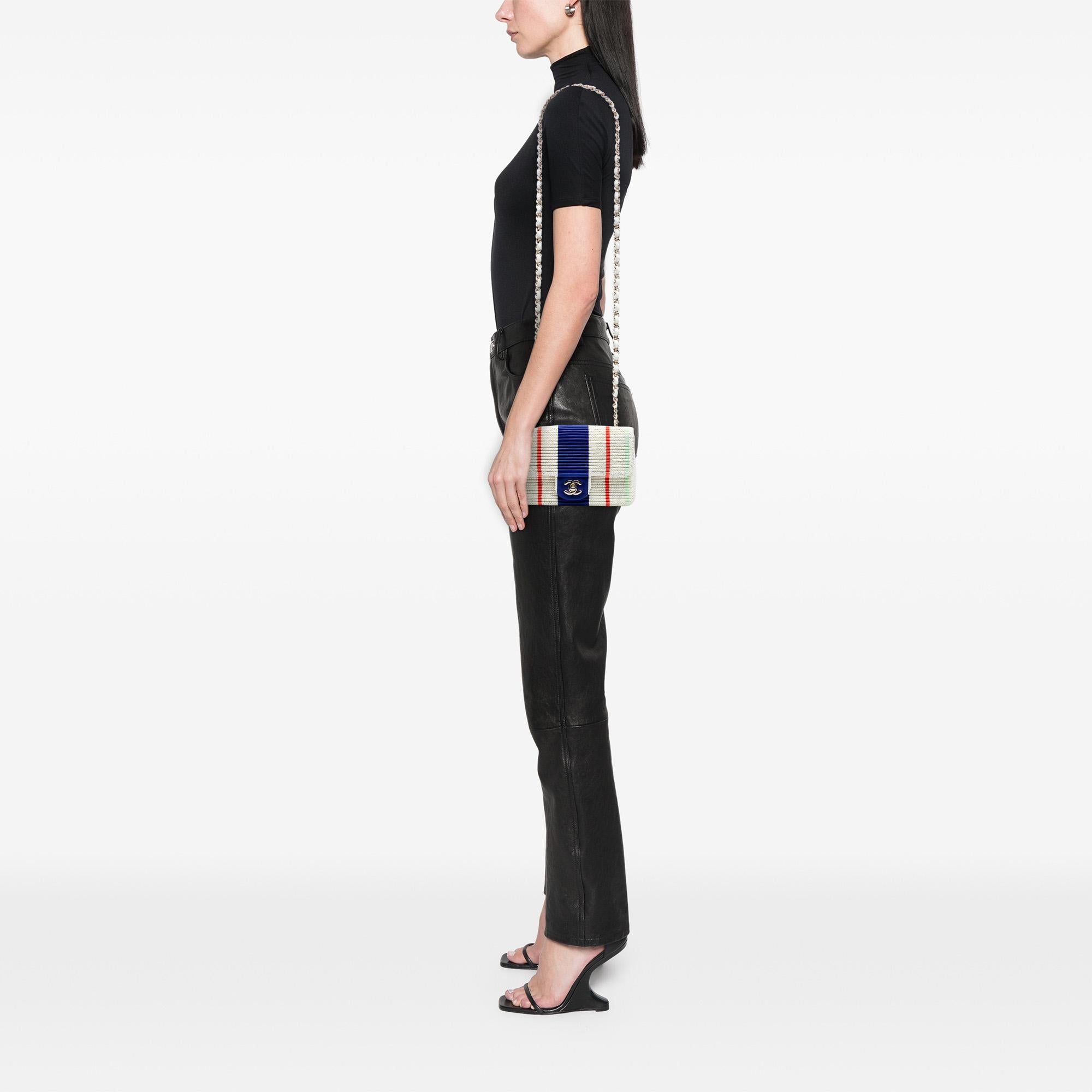 Chanel New Mini Pleated Perforated Lambskin Single Flap