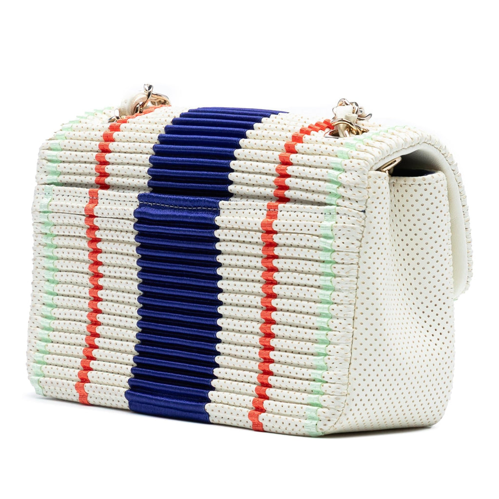 Chanel New Mini Pleated Perforated Lambskin Single Flap