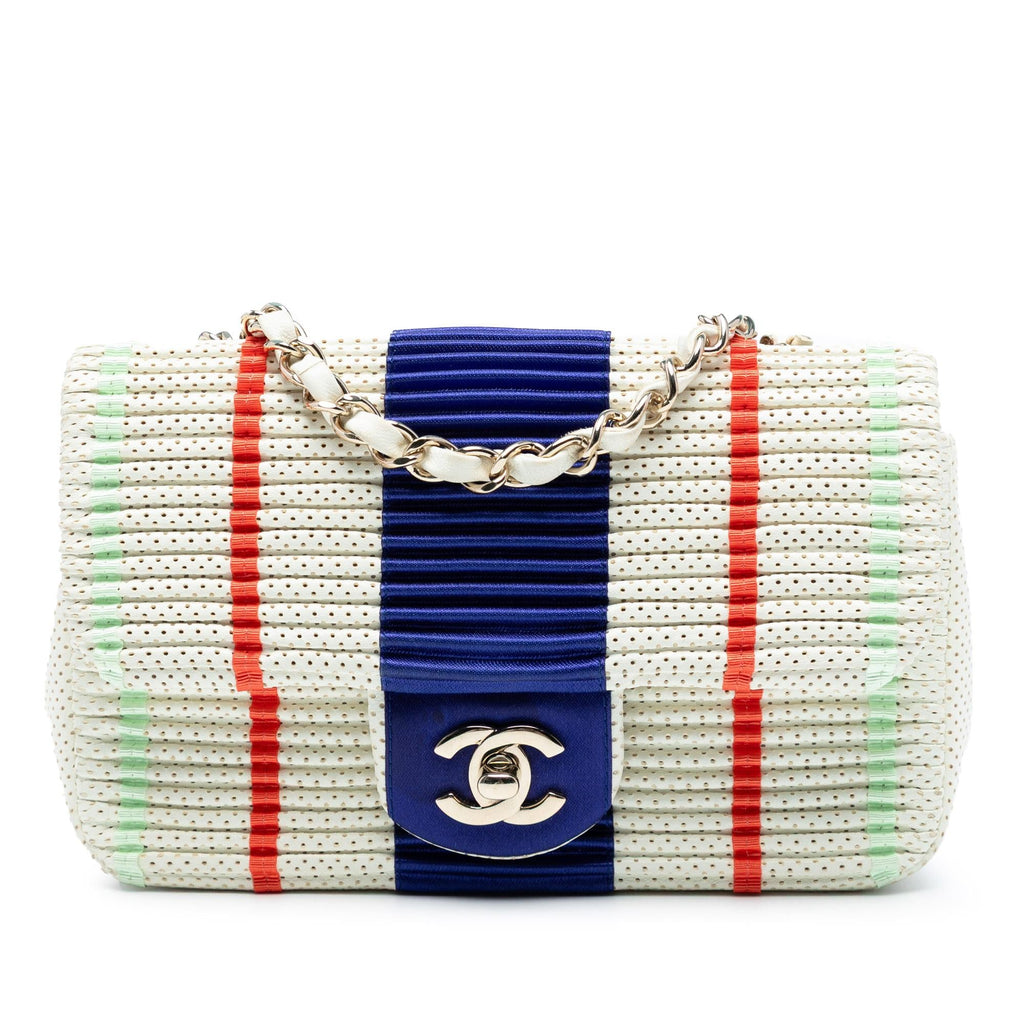 Chanel New Mini Pleated Perforated Lambskin Single Flap