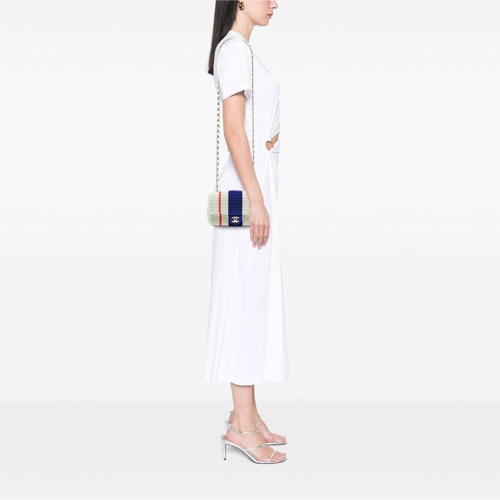 Chanel New Mini Pleated Perforated Lambskin Single Flap