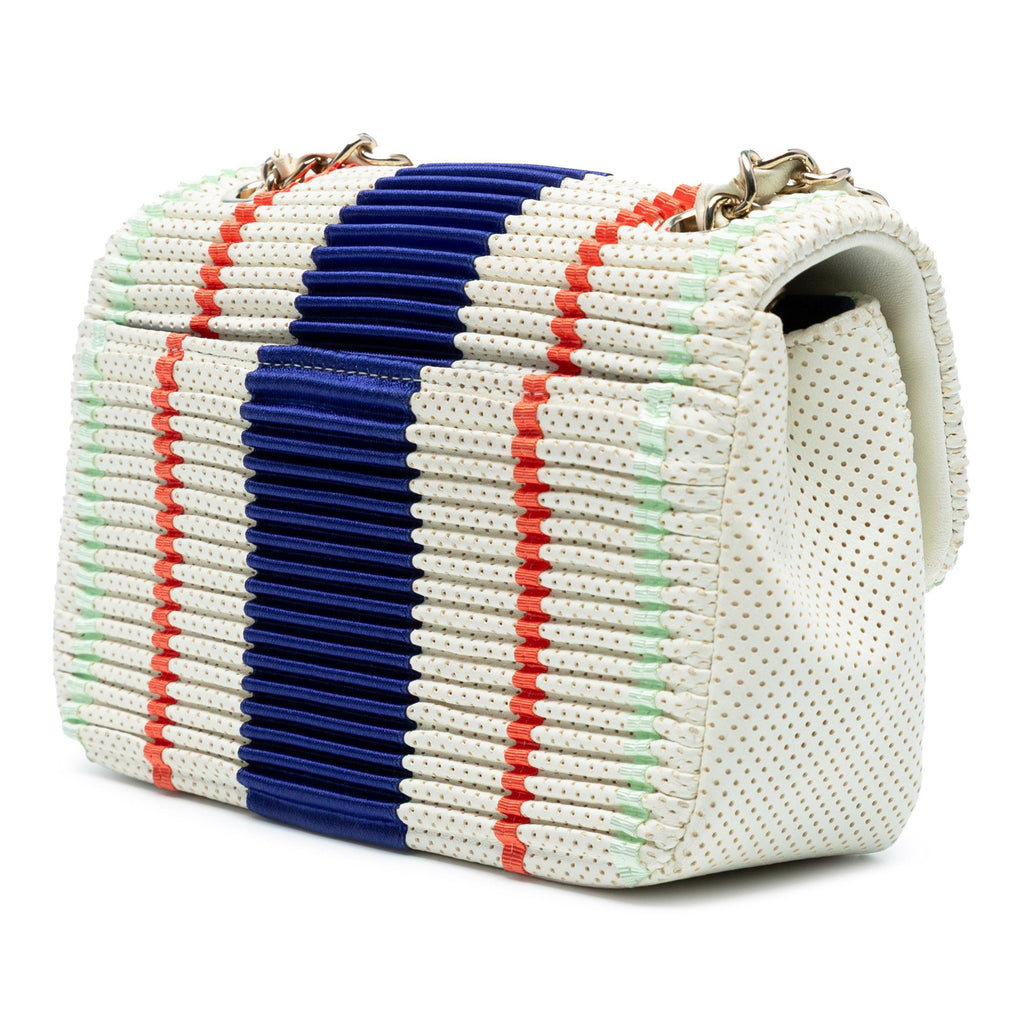 Chanel New Mini Pleated Perforated Lambskin Single Flap