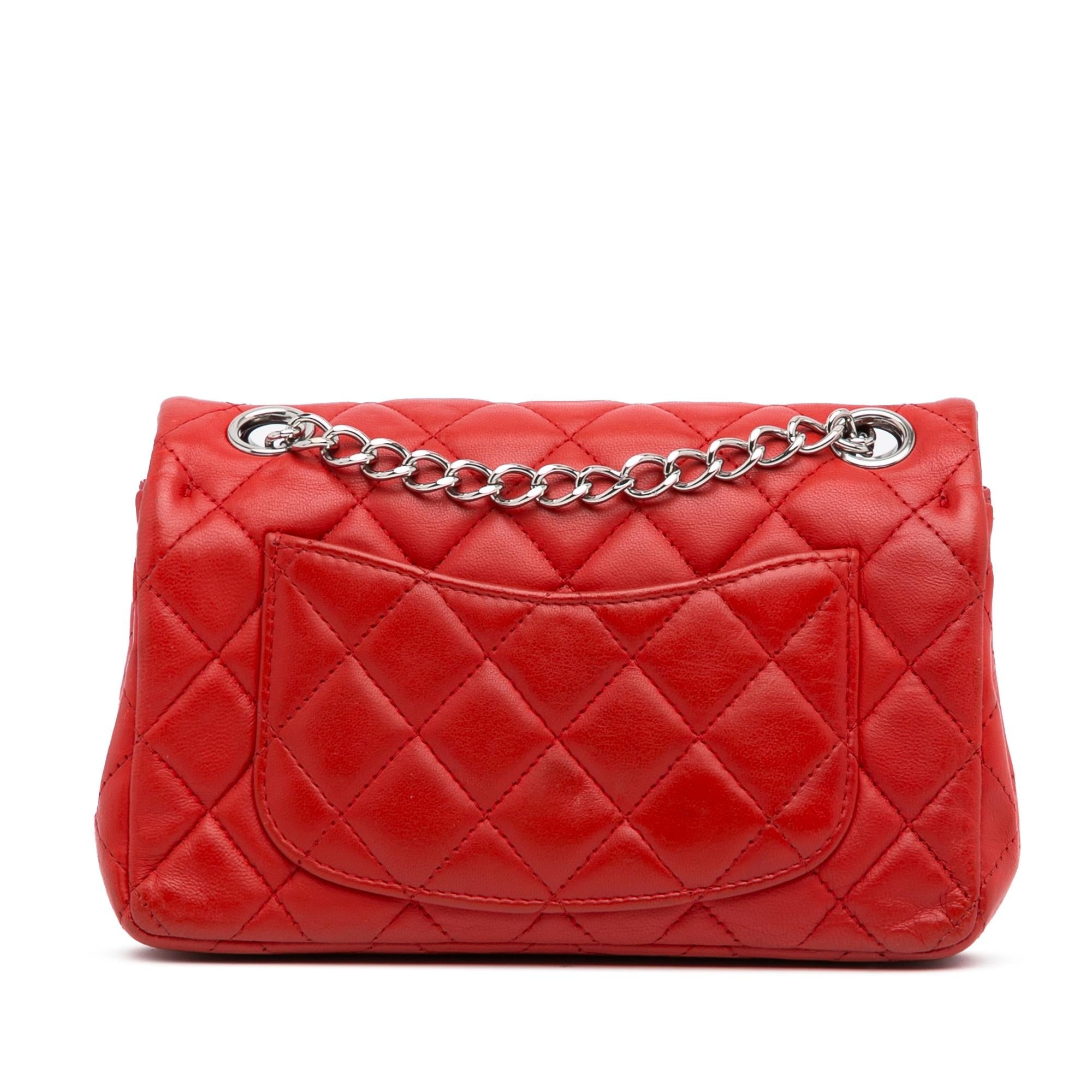 Chanel New Mini Rectangular Classic Lambskin Single Flap