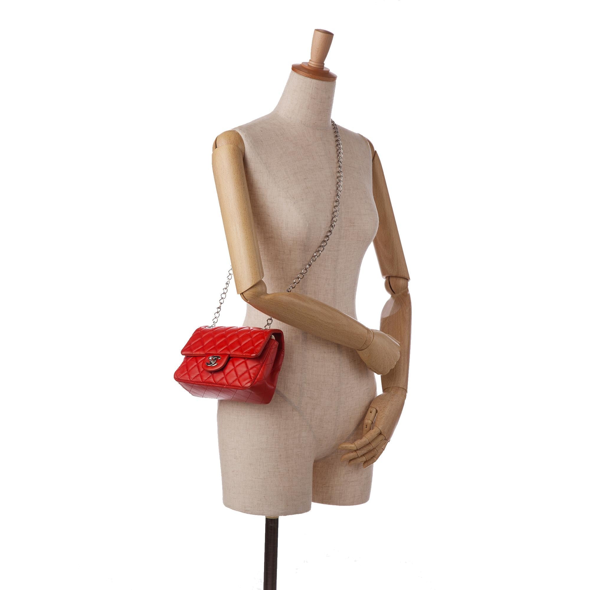 Chanel New Mini Rectangular Classic Lambskin Single Flap