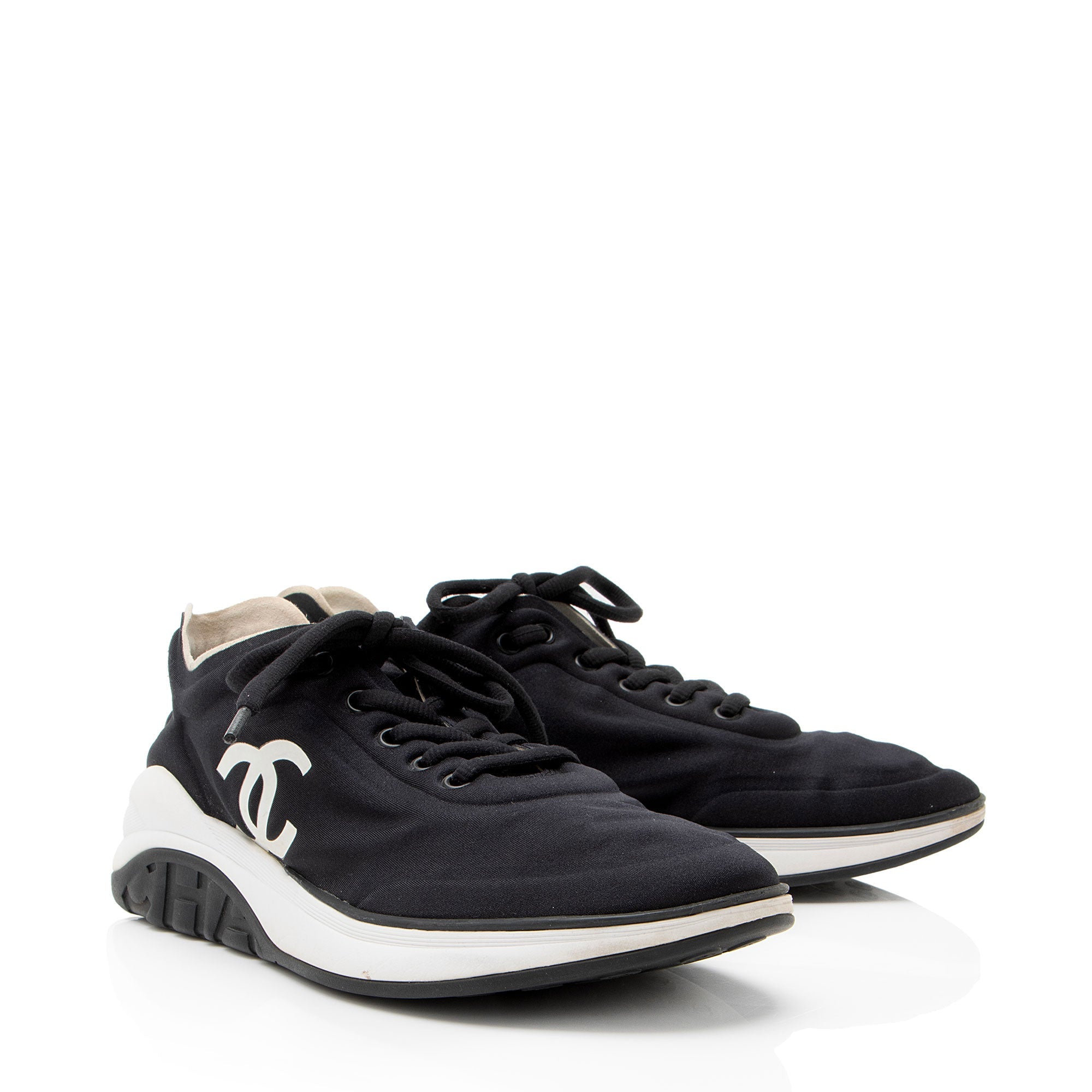 Chanel Nylon CC Sneakers - Size 10 / 40