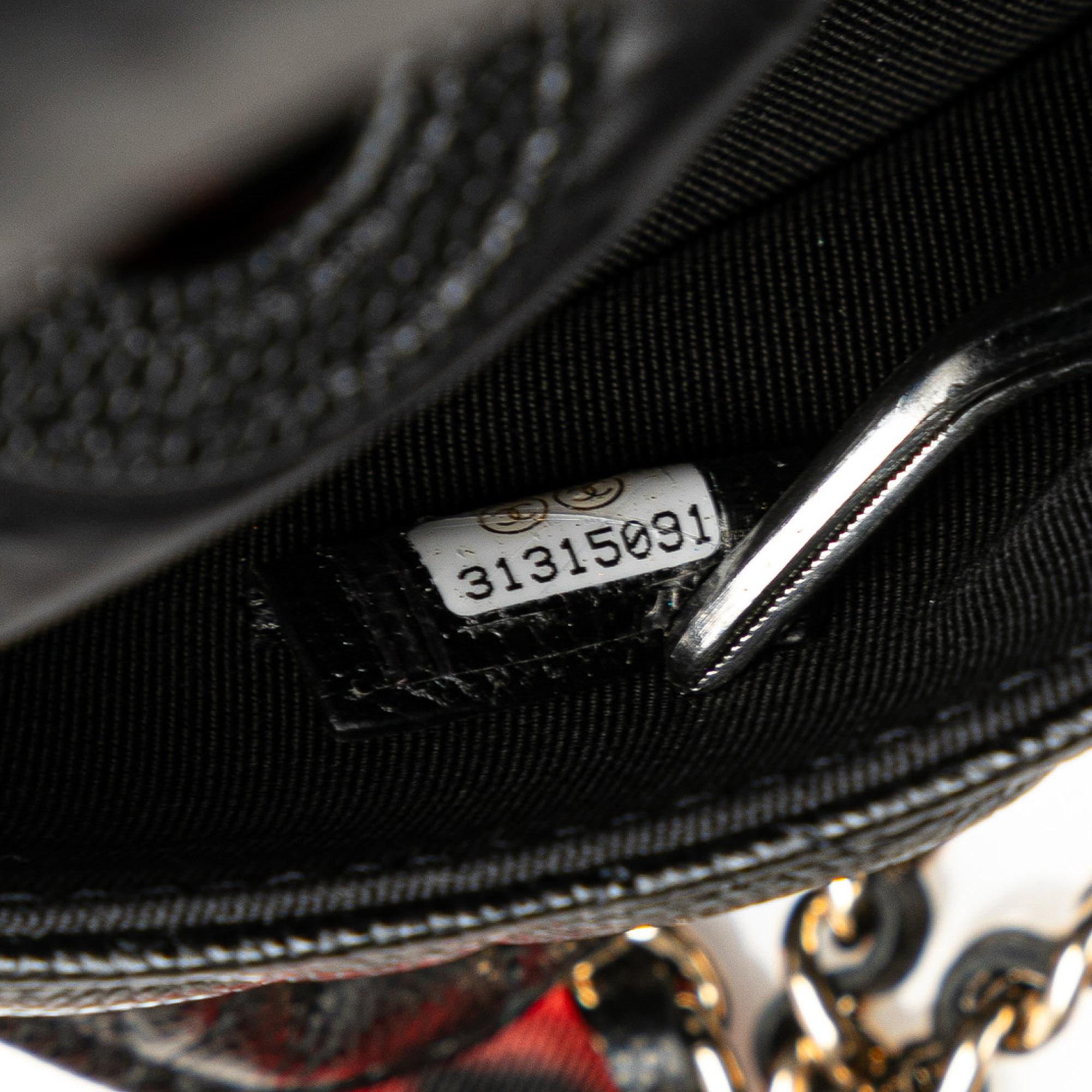 Chanel Nylon Graffiti Foldable Shopping Tote in Caviar Flap (SHG-HcnFTW)