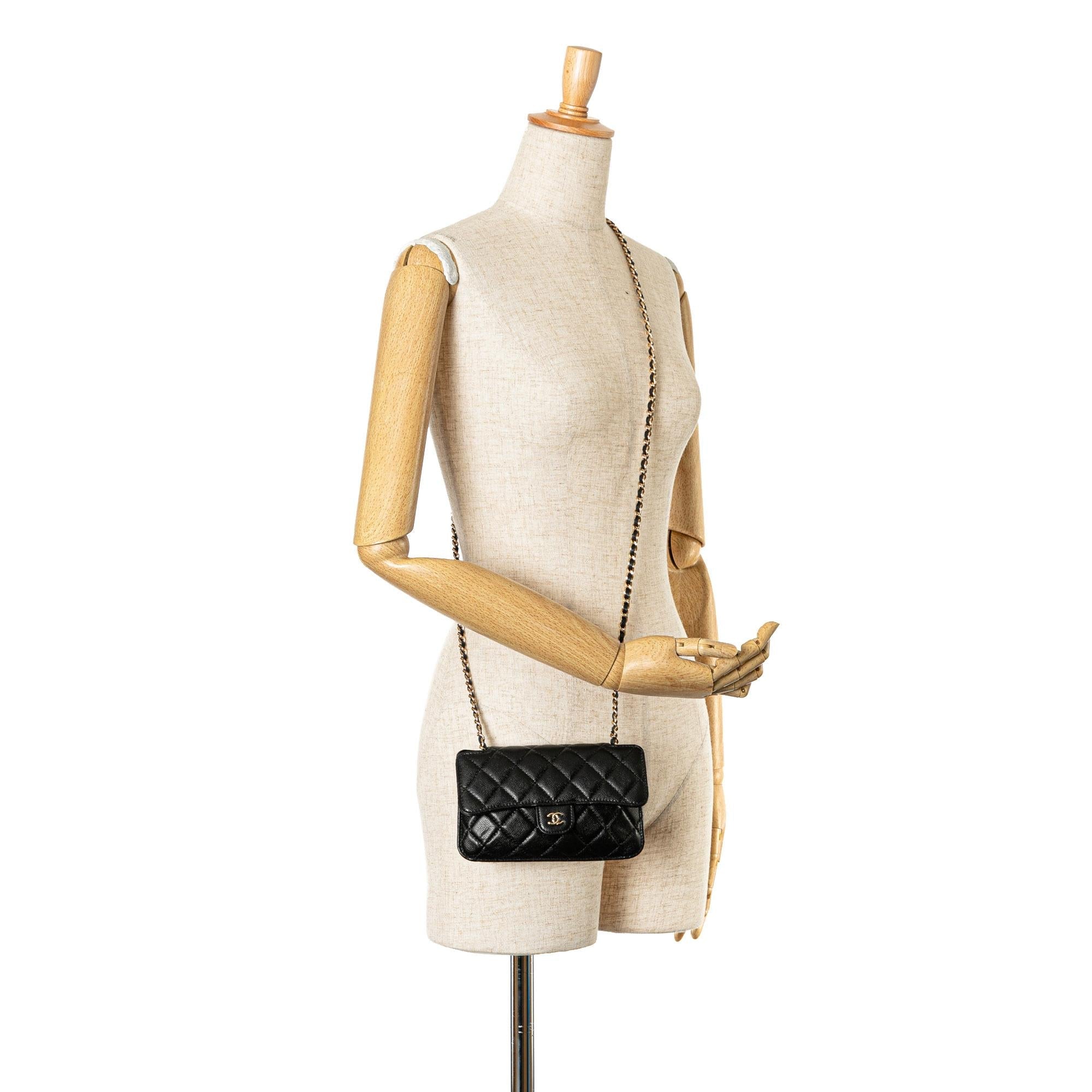 Chanel Nylon Graffiti Foldable Shopping Tote in Caviar Flap (SHG-HcnFTW)