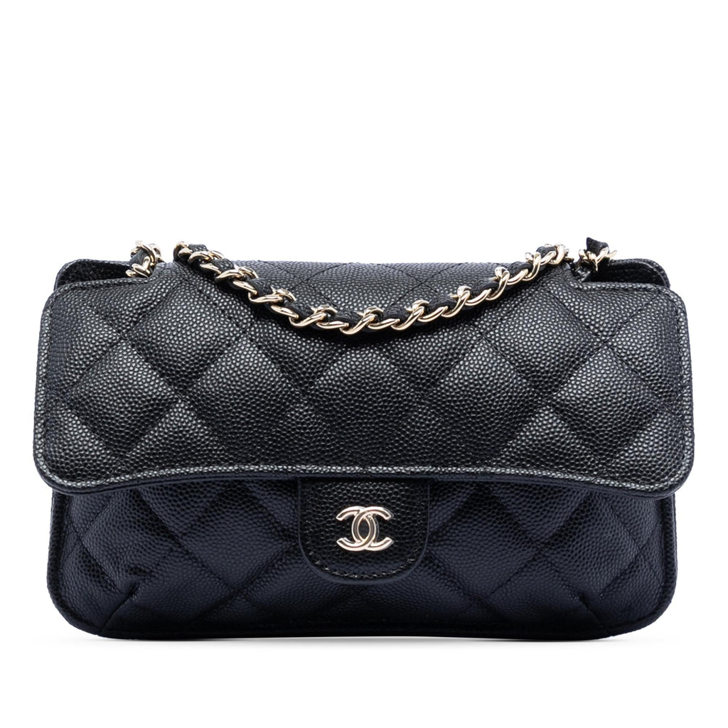 Chanel Nylon Graffiti Foldable Shopping Tote in Caviar Flap