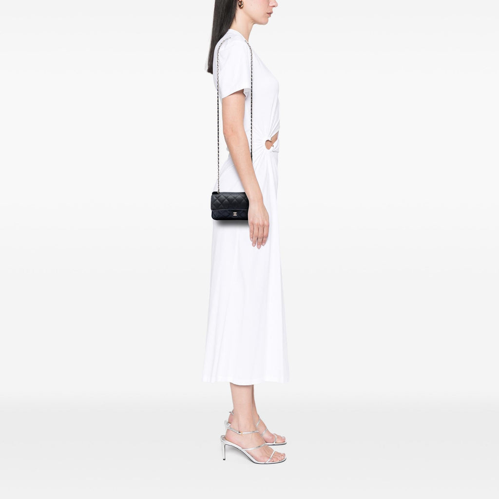 Chanel Nylon Graffiti Foldable Shopping Tote in Caviar Flap