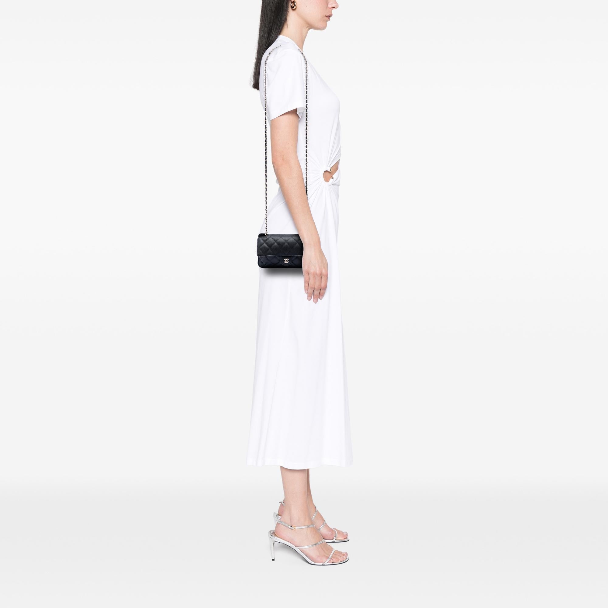 Chanel Nylon Graffiti Foldable Shopping Tote in Caviar Flap