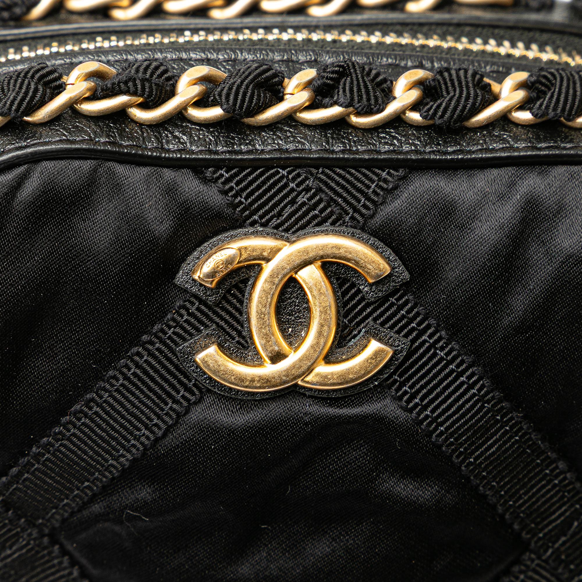 Chanel Nylon Grosgrain Lifestyle Clutch with Chain