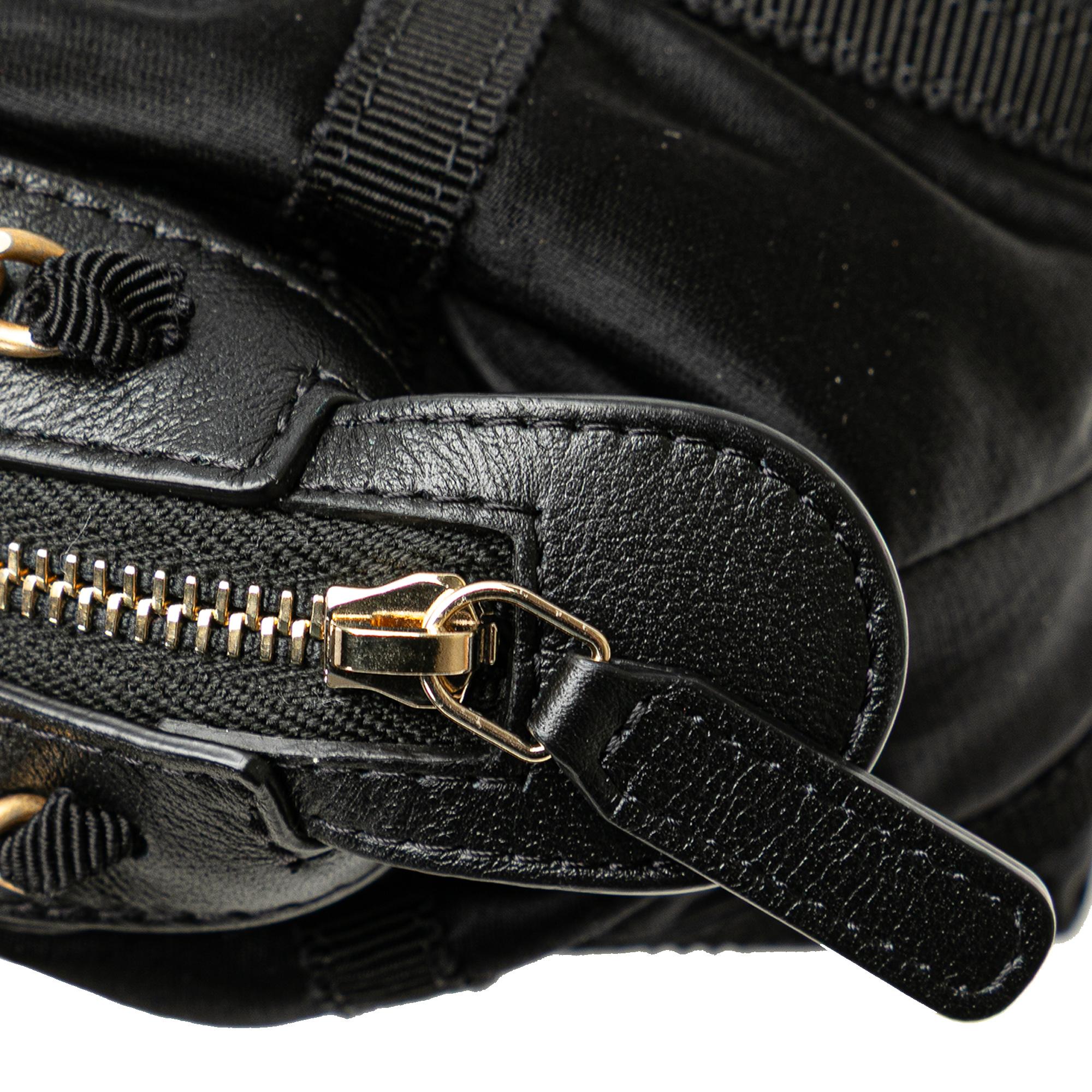 Chanel Nylon Grosgrain Lifestyle Clutch with Chain