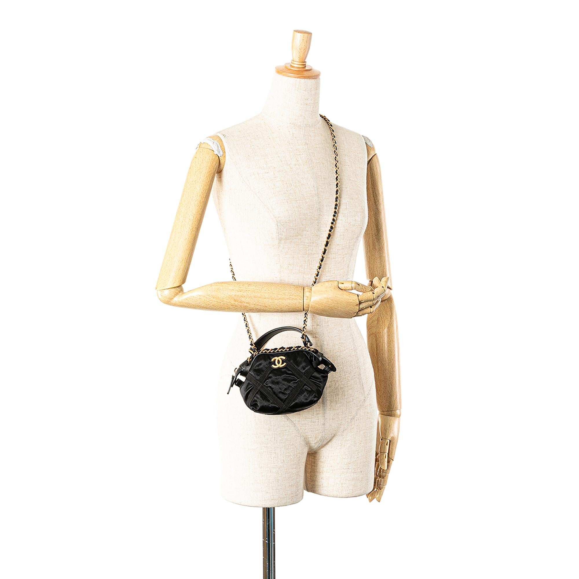 Chanel Nylon Grosgrain Lifestyle Clutch with Chain