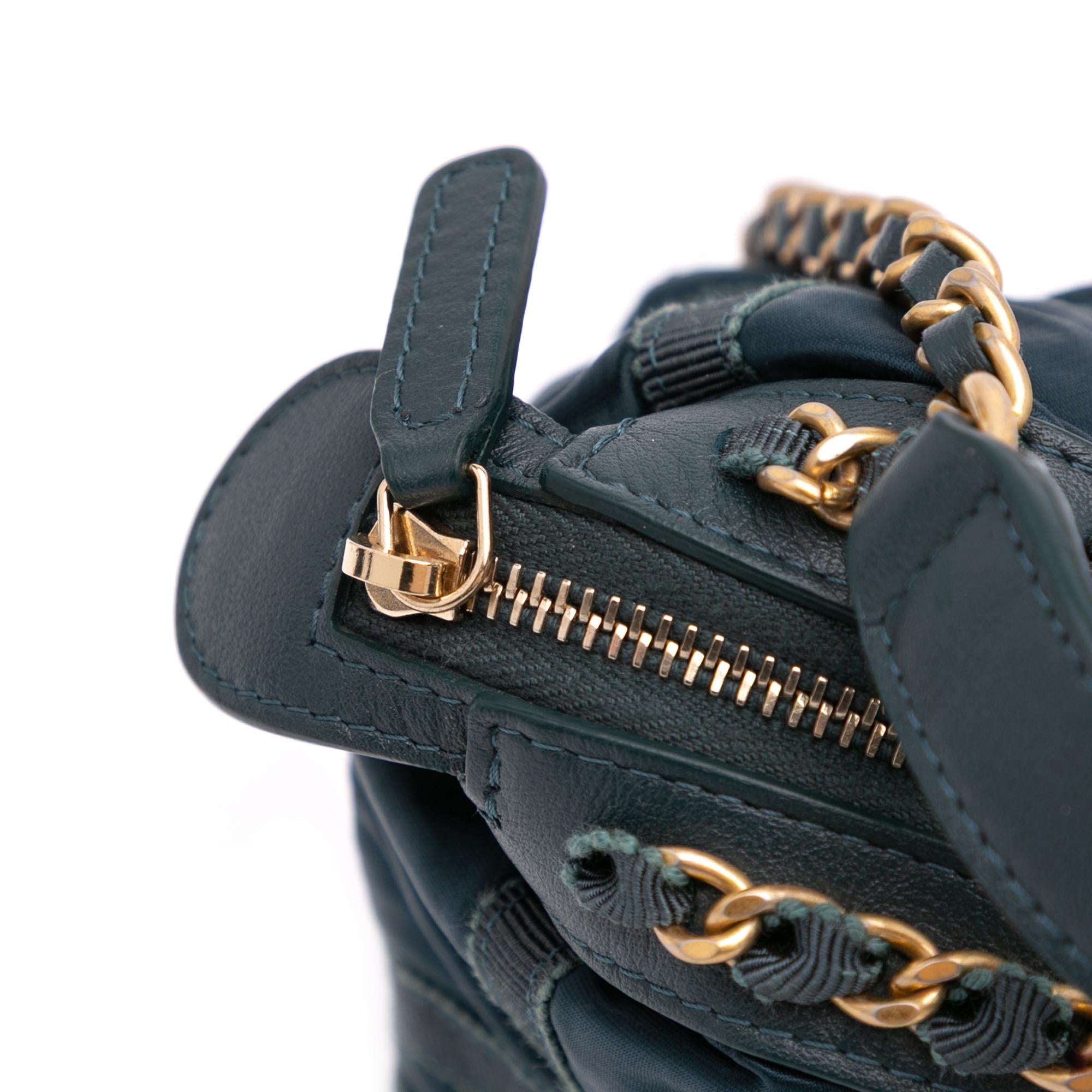 Chanel Nylon Grosgrain Lifestyle Clutch with Chain